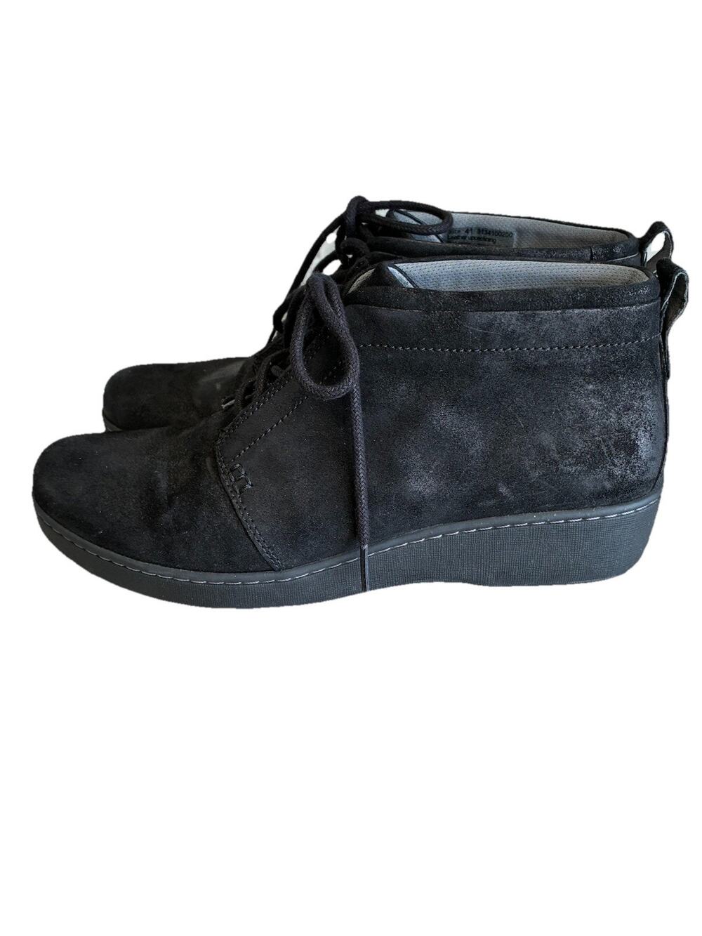 Dansko Ellen Burnished Suede Black Boots size 41 10.5/11